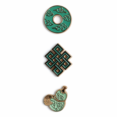 Jade Symbol Enamel Pin Set
