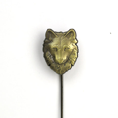 Wolf Stick Lapel Pin
