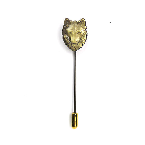 Wolf Stick Lapel Pin